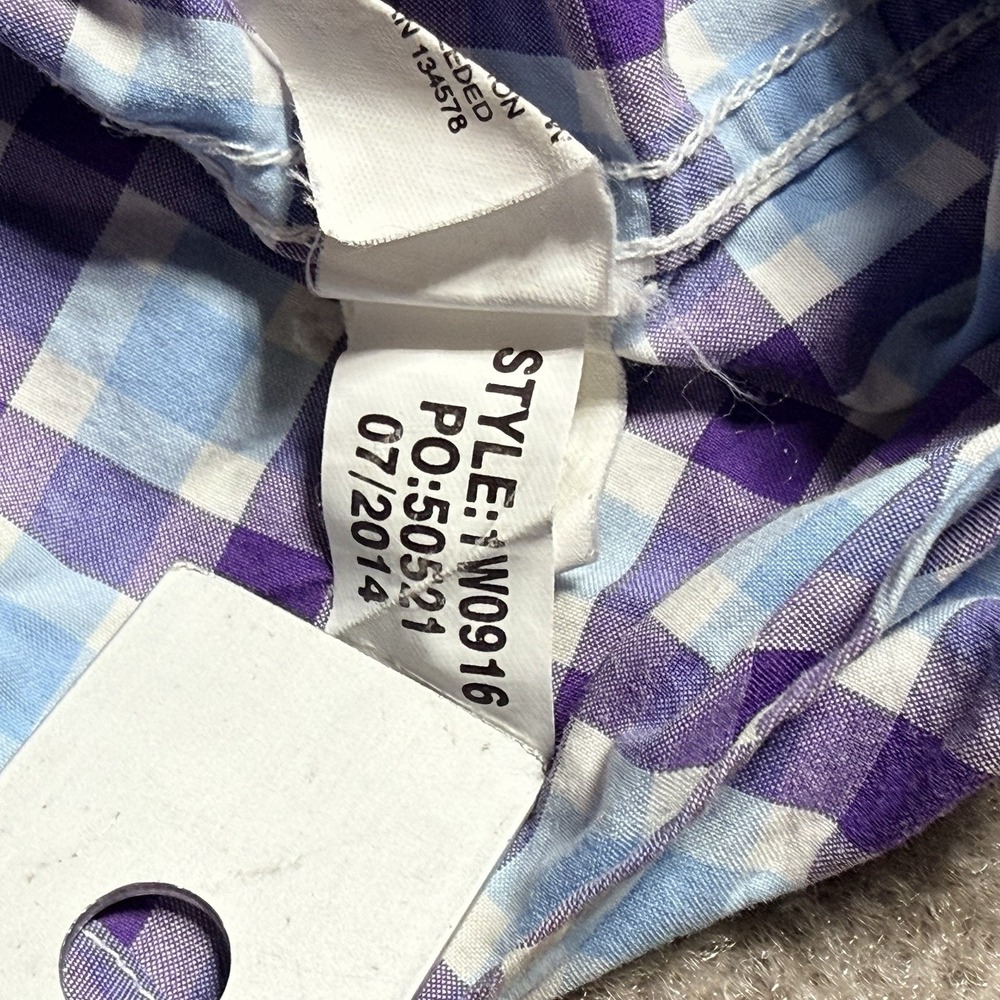 Vineyard Vines Murray Shirt Mens XXL Purple Blue Gingham Check Button Down - Picture 10 of 12